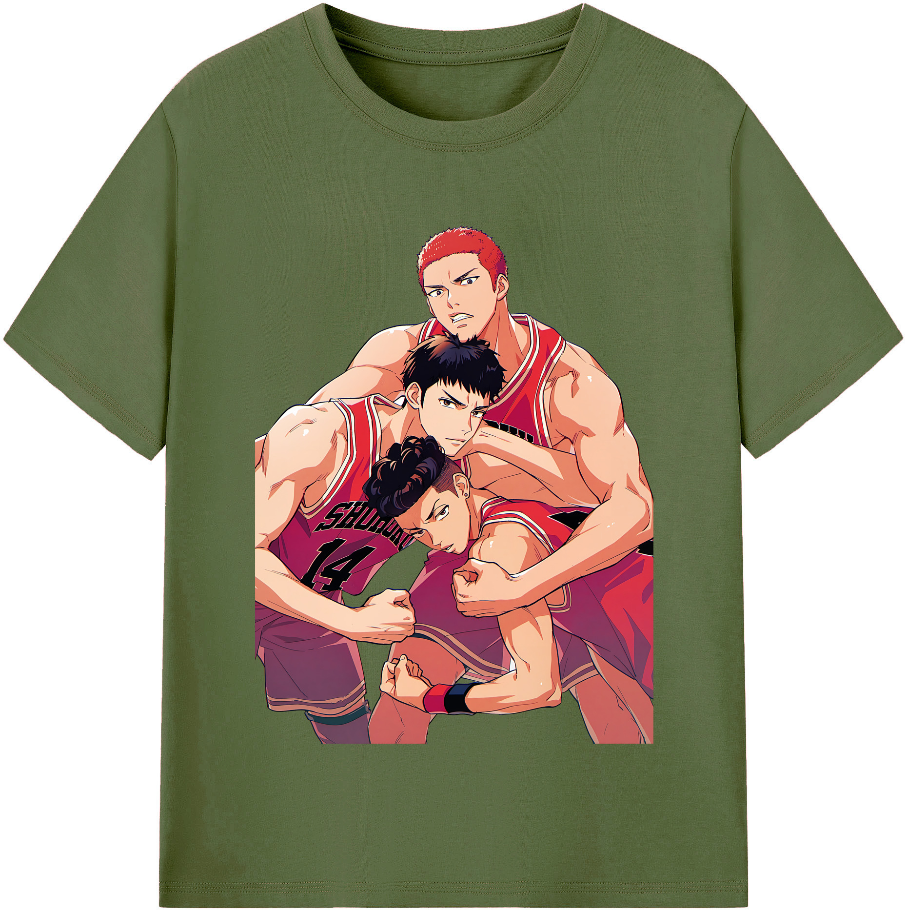 SLAM DUNK／スラムダンク 綿100％半袖Tシャツ（フロントプリント）